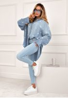 Jeansowa koszula w serduszka Sweet Little Hearts jasnoniebieska