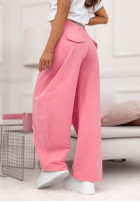 Spodnie dresowe wide leg The Game Changed różowe