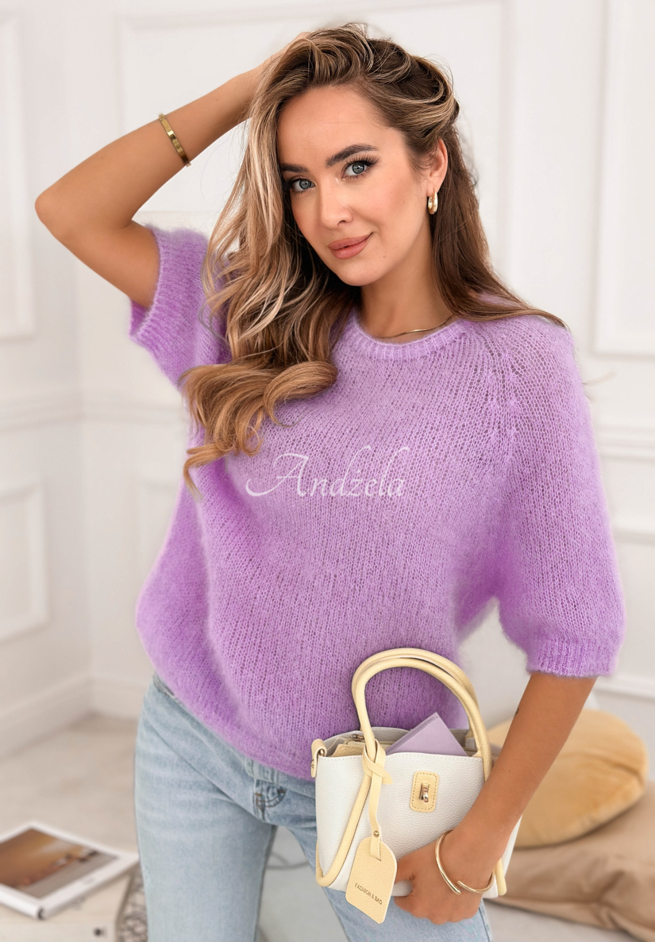 Soft mohair sweater One More Hug lilac