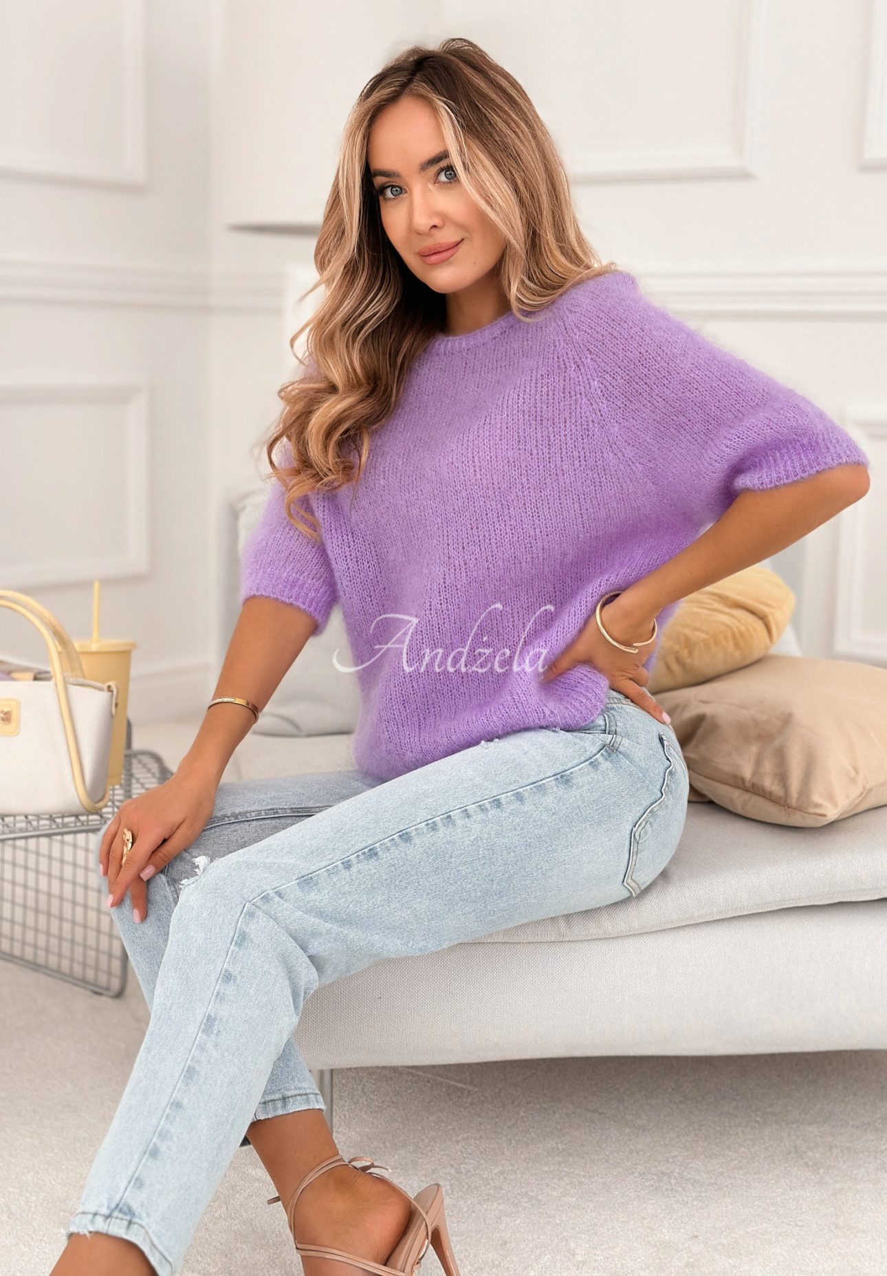 Soft mohair sweater One More Hug lilac