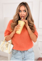 Miękki moherowy sweterek One More Hug orange