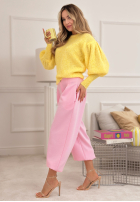 Miękki sweter z bufkami Colorful Clouds żółty