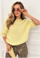 Miękki moherowy sweterek One More Hug banana yellow