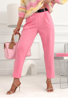 Materiałowe spodnie cygaretki masełko Charm City pudrowy róż