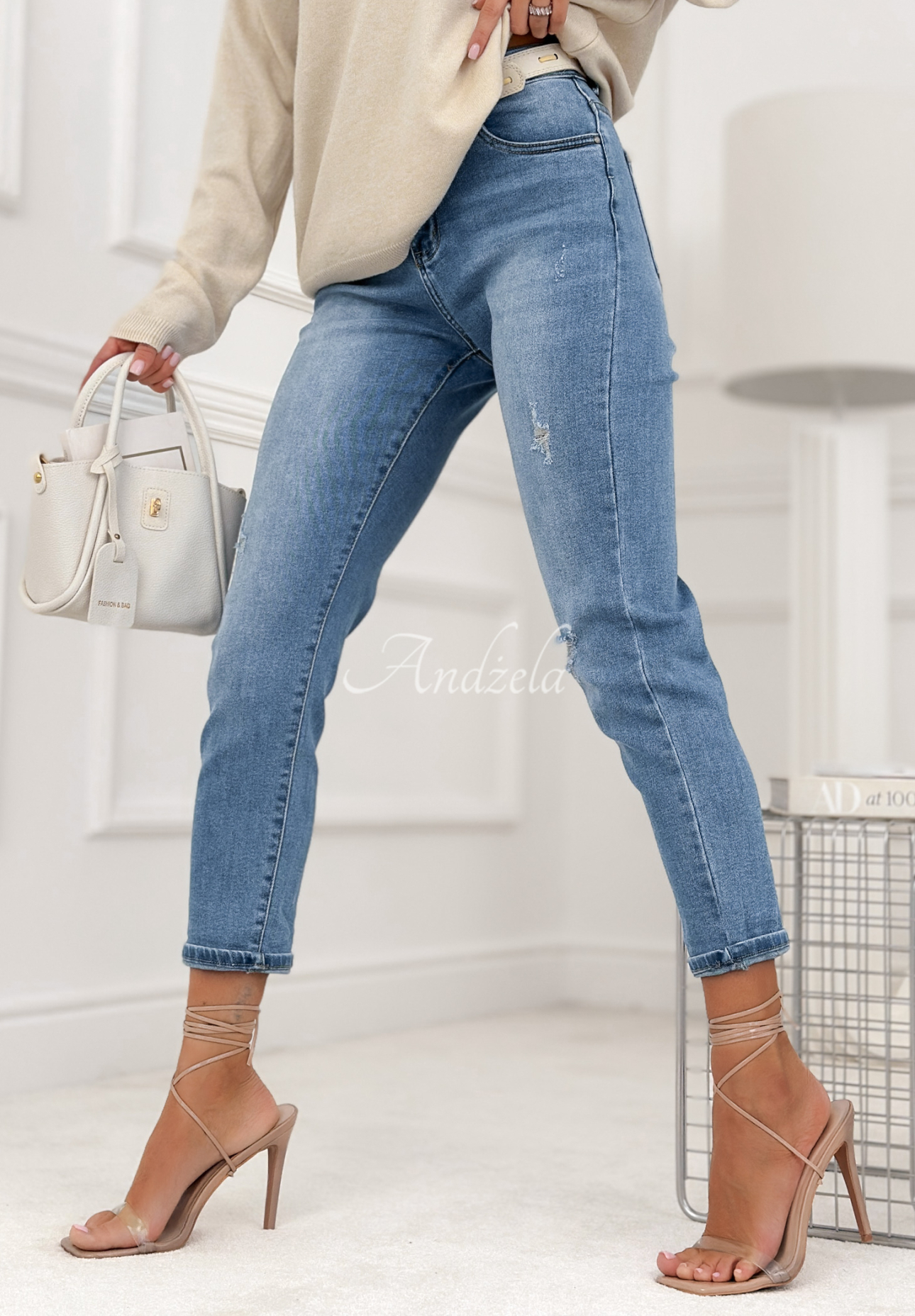 Blessed With Energy light blue skinny jeans