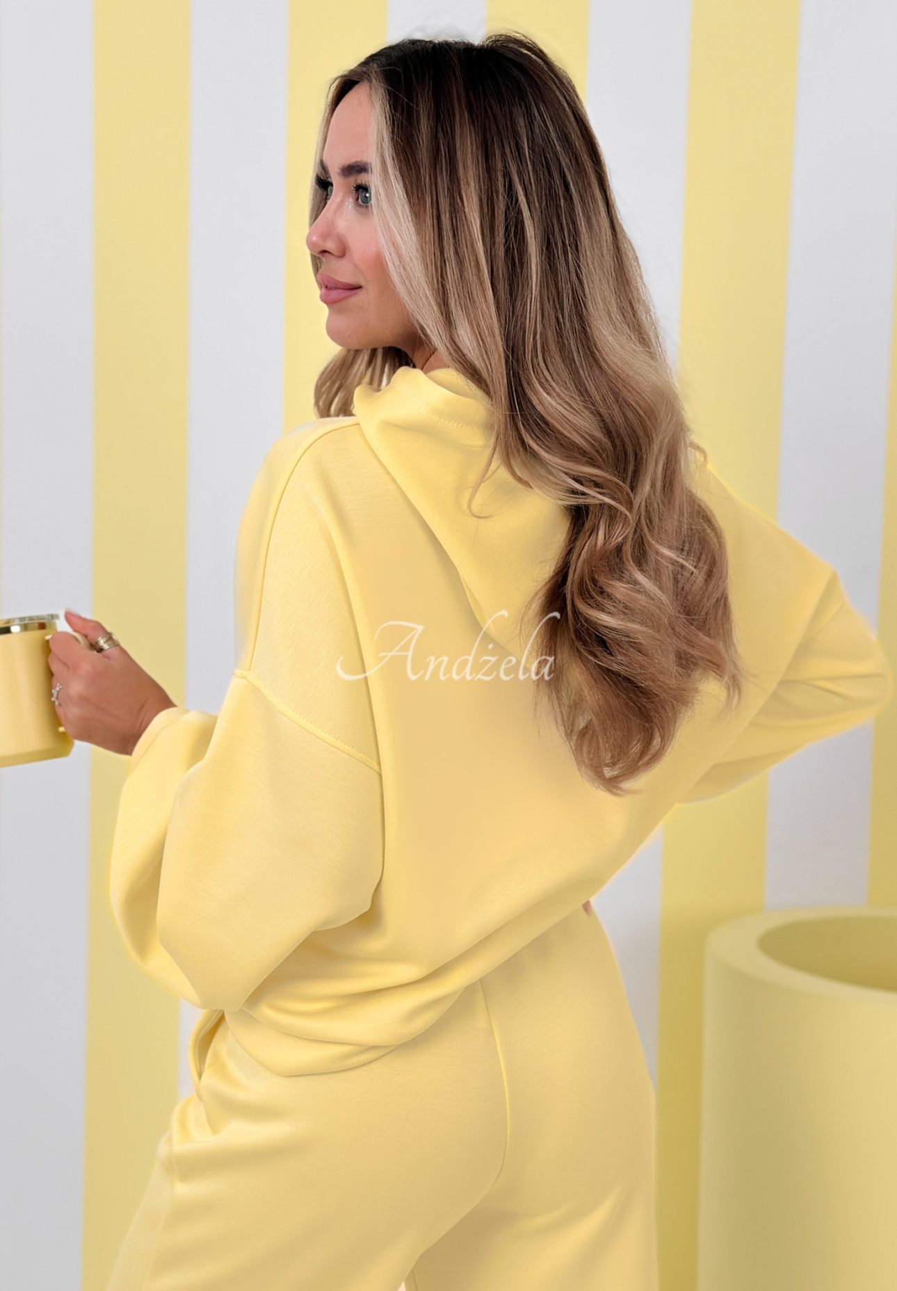 Viscose tracksuit set, butter yellow, Remember About You