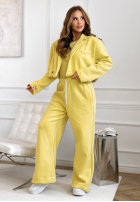 Komplet dresowy bluza, spodnie i top 3in1 Almost There camelowy