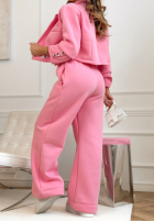 Komplet dresowy bluza, spodnie i top 3in1 Almost There camelowy