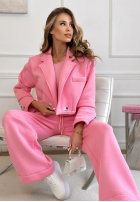 Komplet dresowy bluza, spodnie i top 3in1 Almost There camelowy