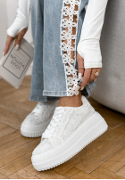 Koronkowe trampki Don’t Move białe