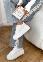 Koronkowe trampki Don’t Move białe