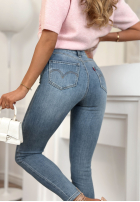 Spodnie jeansowe skinny Stay For Me niebieskie