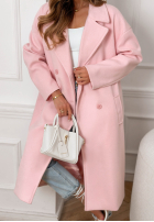 Długi płaszcz Springtime Success pudrowy róż