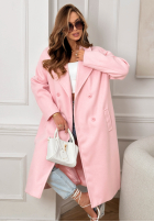 Długi płaszcz Springtime Success pudrowy róż