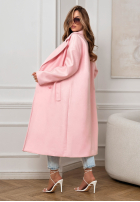 Długi płaszcz Springtime Success pudrowy róż