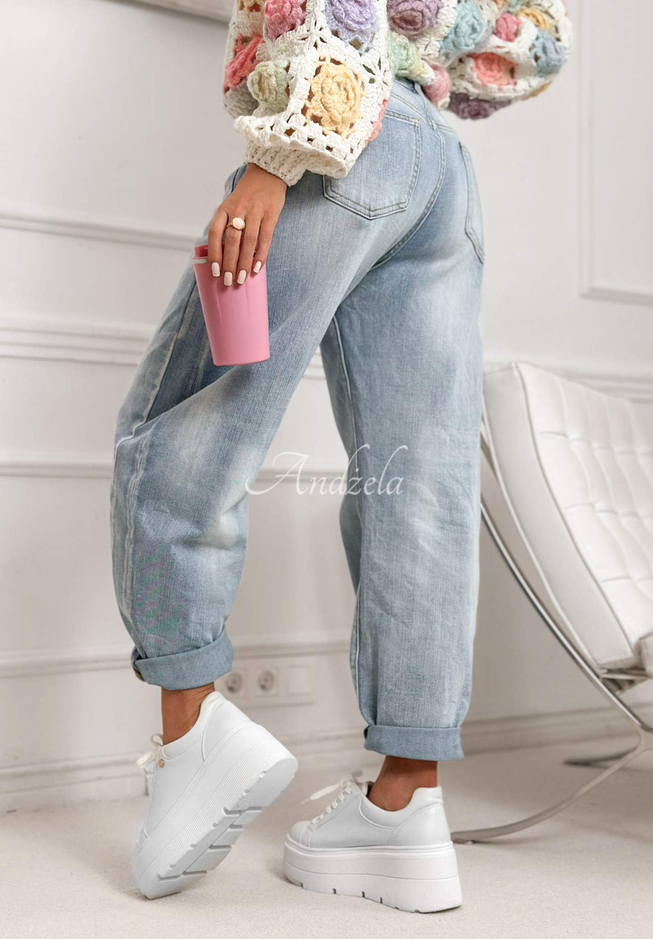 Just Let Them light blue banana jeans