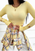 Wiskozowa bluzka longsleeve Good Days Only żółta