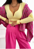 Wiskozowa bluzka z dekoltem v Morelli żółta