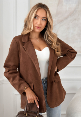 Good Balance chocolate suede jacket