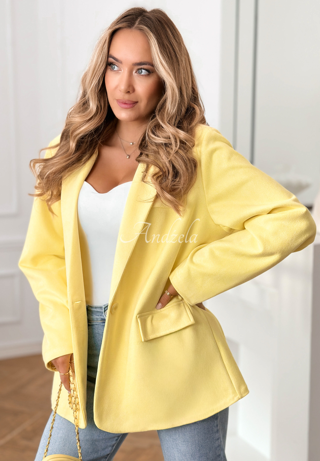 Good Balance yellow suede jacket