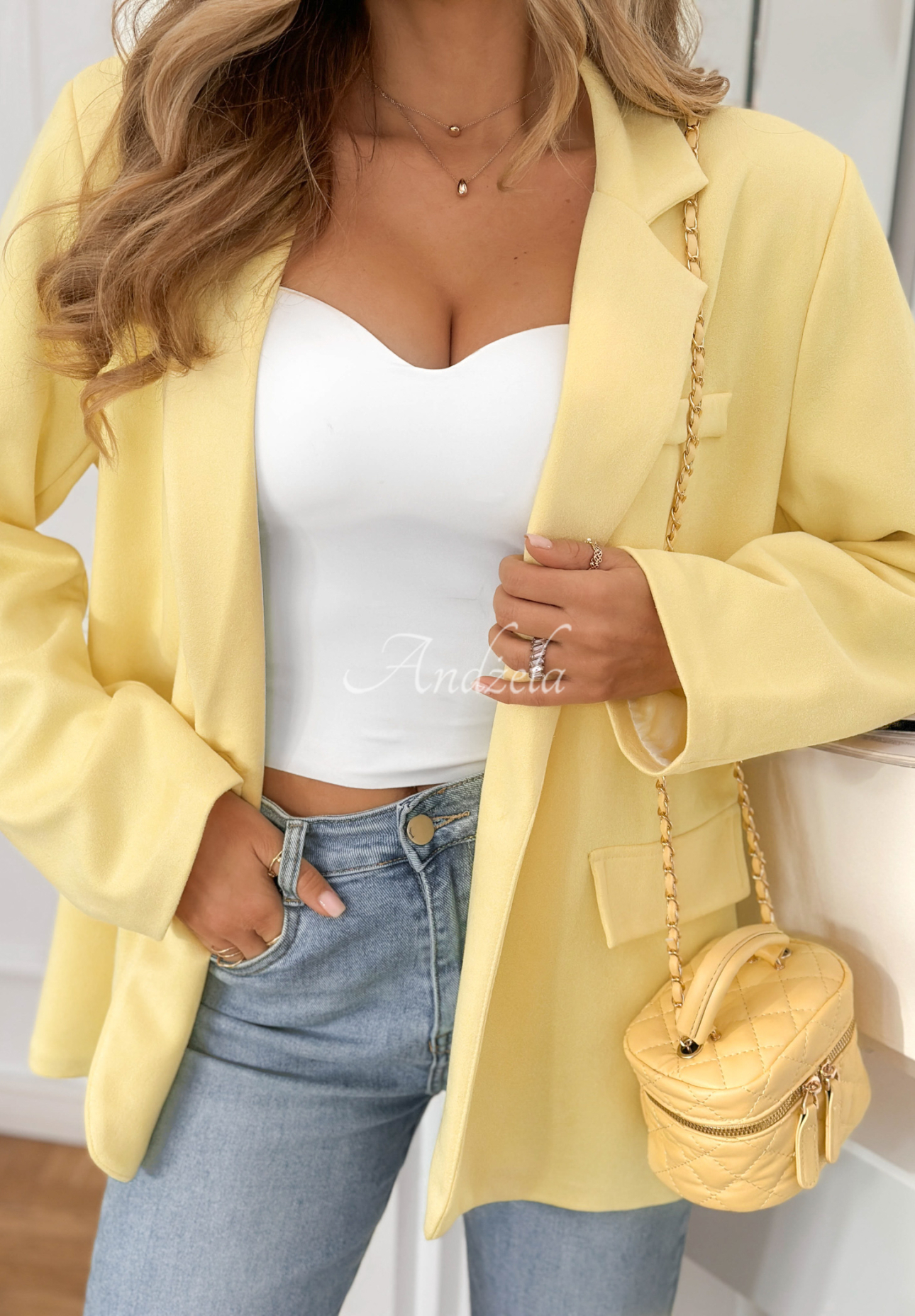Good Balance yellow suede jacket
