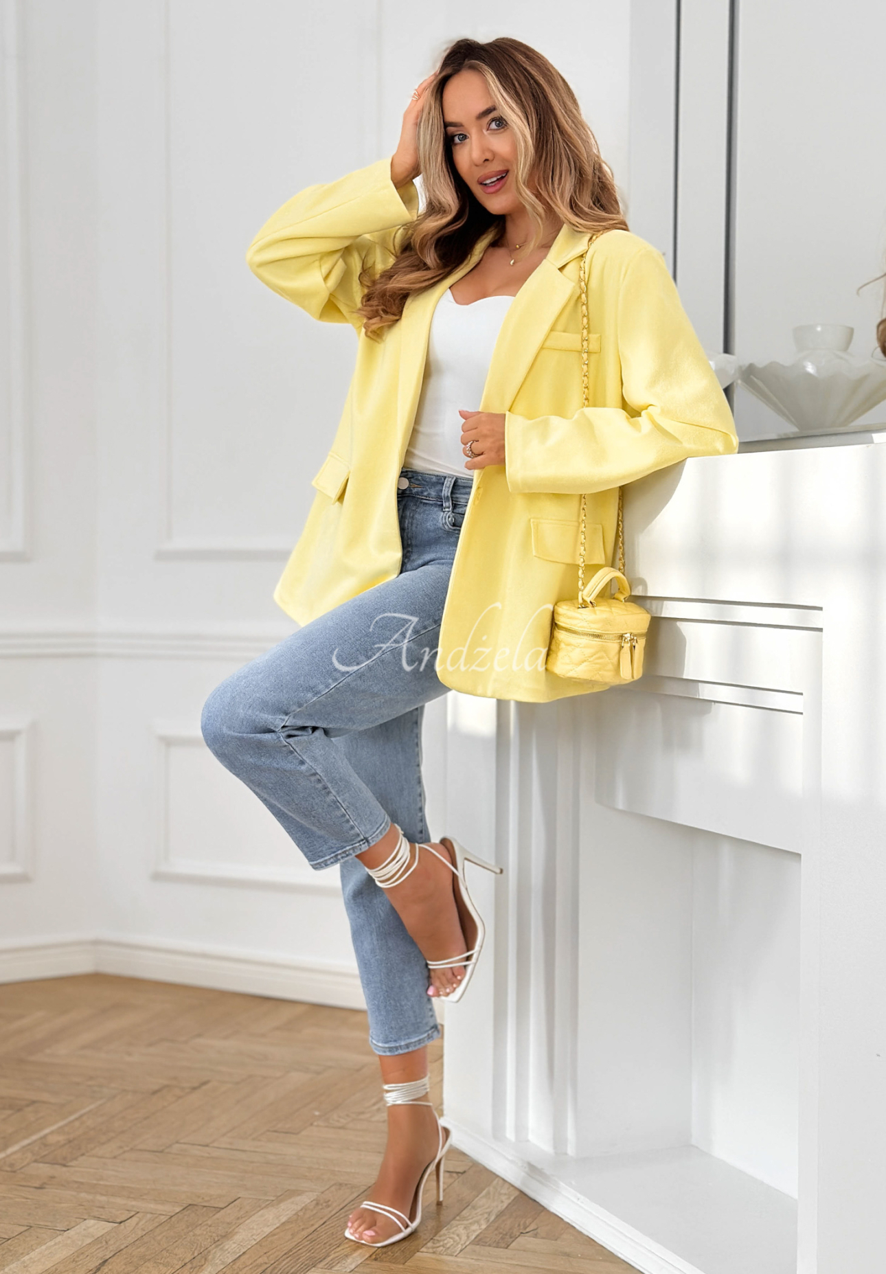 Good Balance yellow suede jacket
