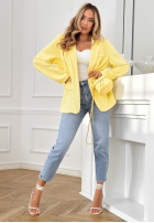 Zamszowa marynarka Good Balance żółta