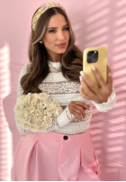 Kwiecista opaska na głowę z wiązaniem Floral Hair żółta