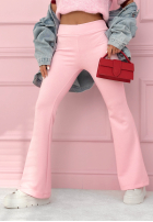 Legginsy dzwony New Season Baddie pudrowy róż