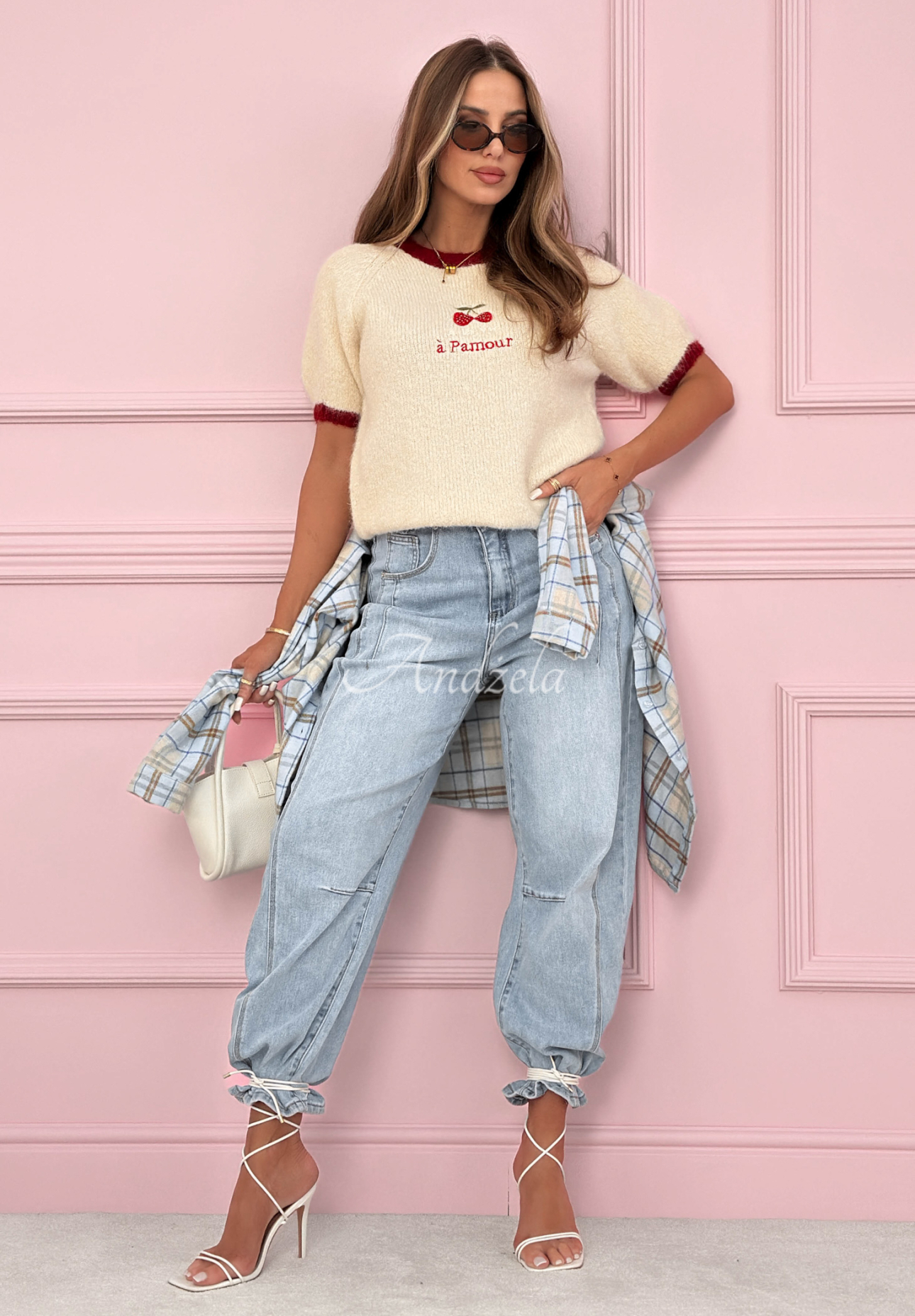 Banana jeans with stitching As You Like blue