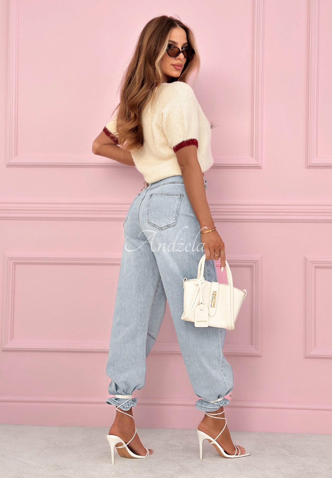 Banana jeans with stitching As You Like blue