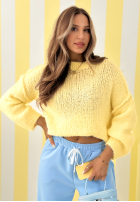 Miękki sweter Mrs Sweet Candy żółty