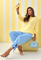 Miękki sweter Mrs Sweet Candy żółty