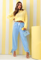 Spodnie dresowe masełko Comfy & Trendy błękitne