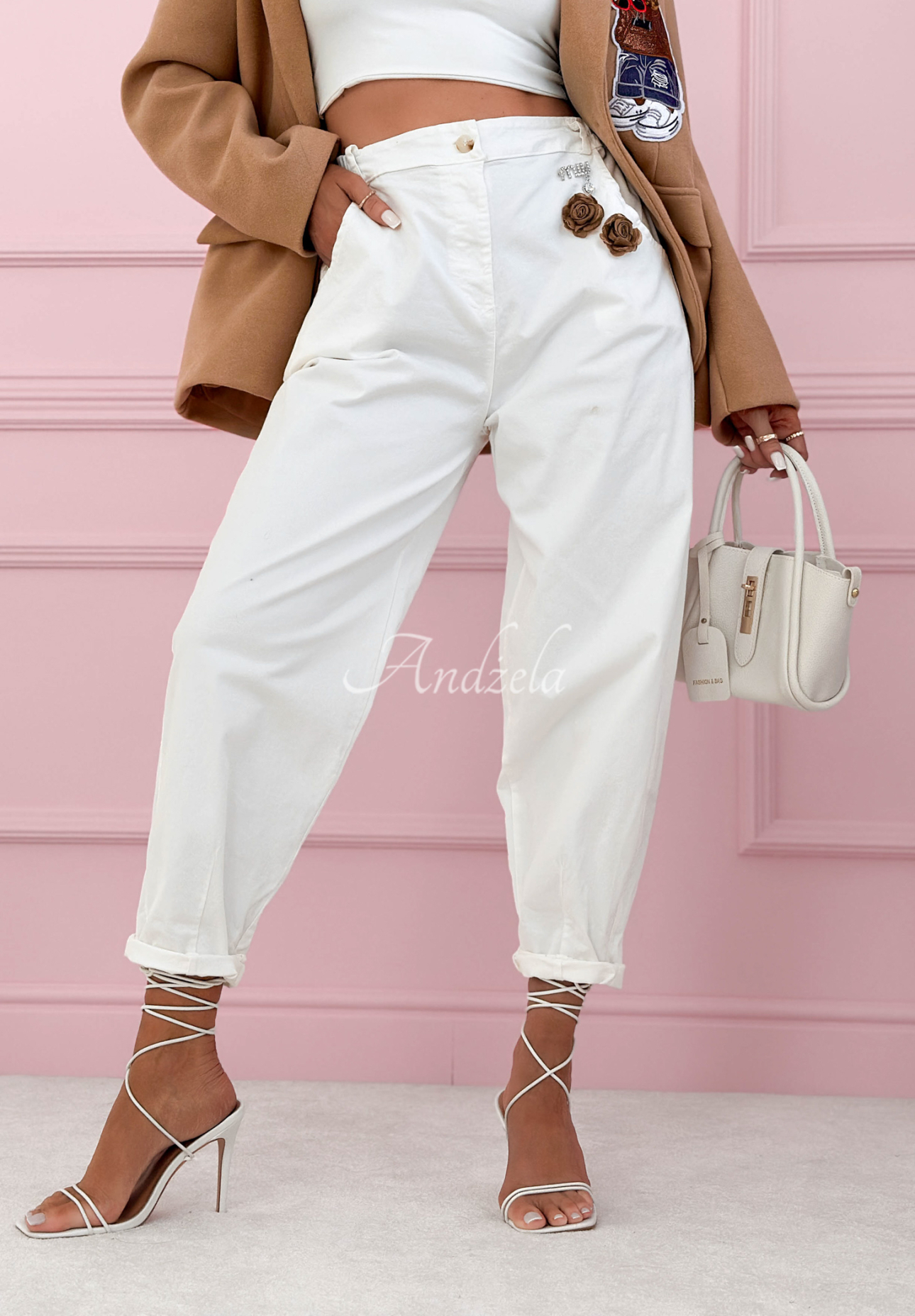 Wait For Me ecru balloon jeans