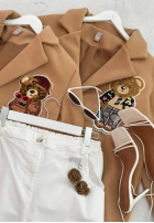 Długi płaszcz z misiem Mr Teddy Times beżowy