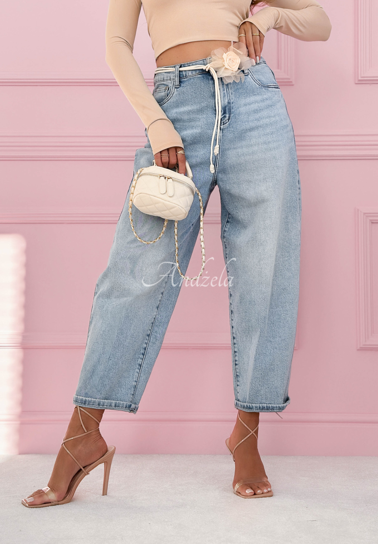 Spodnie jeansowe banana Adds New Life jasnoniebieskie