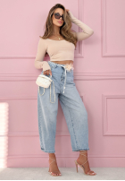 Spodnie jeansowe banana Adds New Life jasnoniebieskie