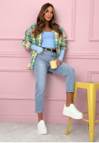 Spodnie jeansowe mom fit Prime Look jasnoniebieskie