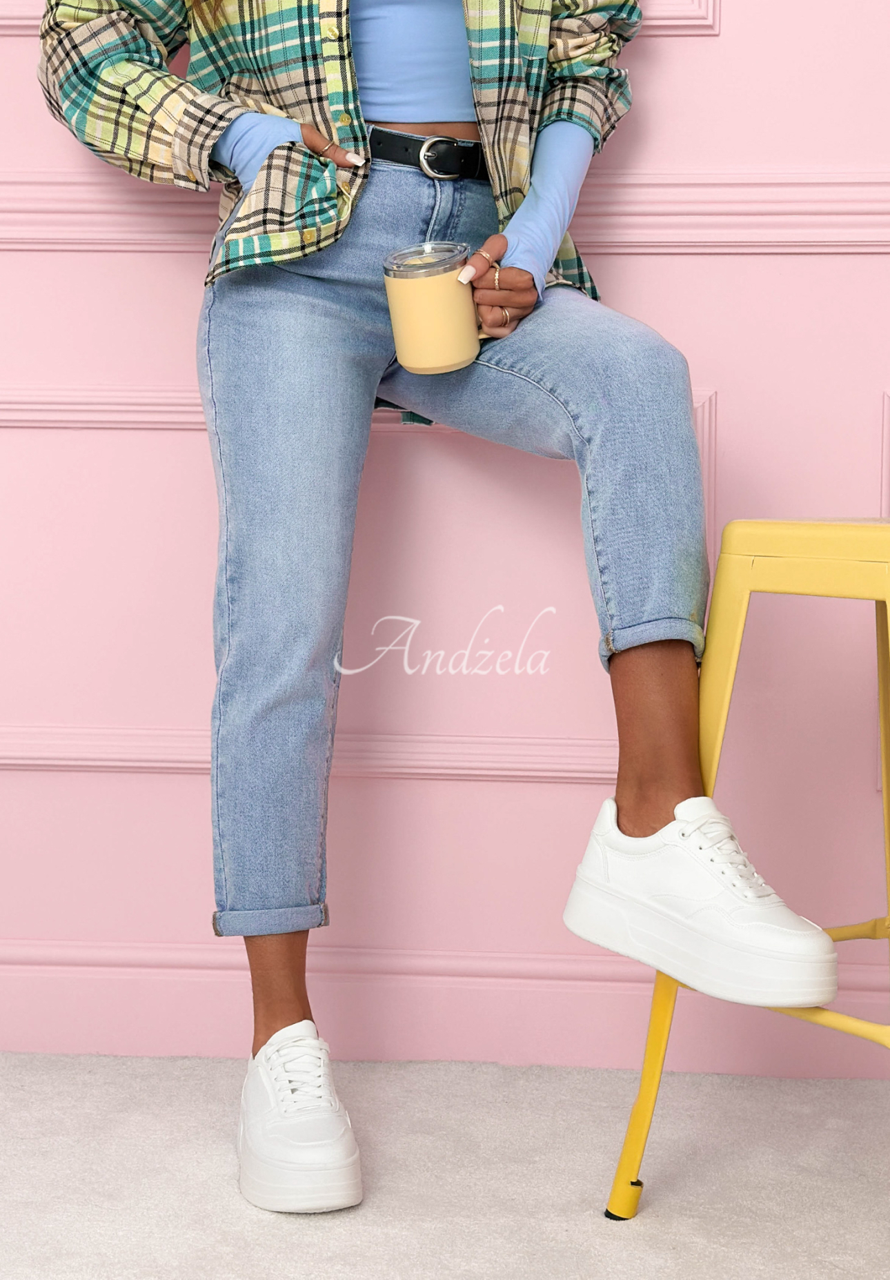 Prime Look light blue mom fit jeans