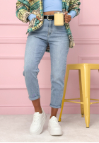 Spodnie jeansowe mom fit Prime Look jasnoniebieskie
