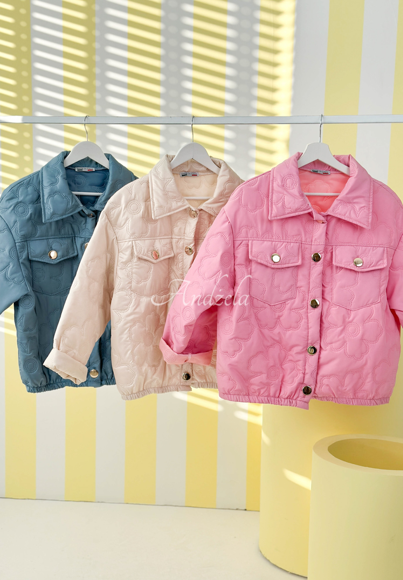 Short quilted jacket Spring Sings beige