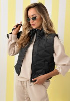 Krótka pikowana kamizelka Spring Cloud ecru