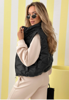 Krótka pikowana kamizelka Spring Cloud ecru