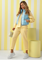 Krótka pikowana kamizelka Spring Cloud ecru