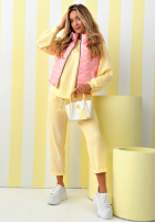 Krótka pikowana kamizelka Spring Cloud ecru