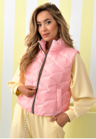 Krótka pikowana kamizelka Spring Cloud ecru