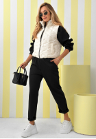 Krótka pikowana kamizelka Spring Cloud ecru