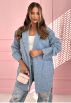 Długi płaszcz z kołnierzem The March Winds błękitny