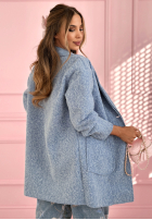 Długi płaszcz z kołnierzem The March Winds błękitny